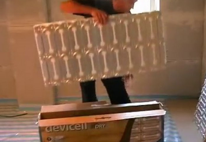 Укладка кабельной системы Devicell dry под деревянное покрытие пола
