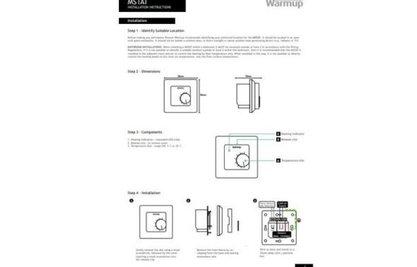 Терморегулятор Warmup Manual MSTAT