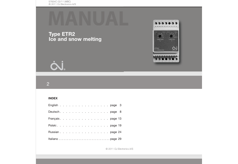 Інструкція з монтажу терморегулятора ETR2-1550
