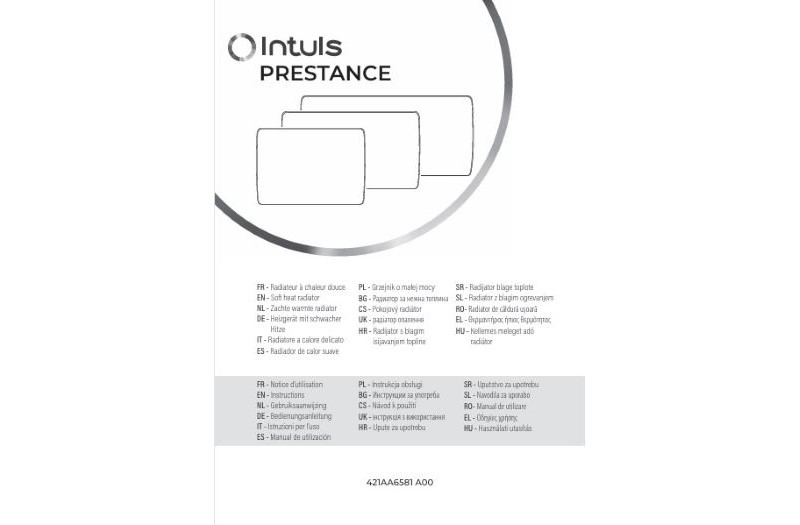Інструкція з монтажу та налаштуванню обігрівача PRESTANCE