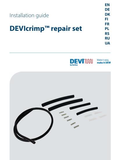 Інструкція з встановлення DEVIcrimp repair set
